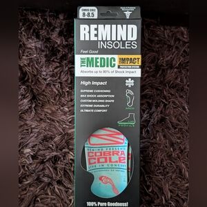 REMIND INSOLES MEDIC High IMPACT 6MM Mid Arch (Men’s 8-8.5) | Chris Cobra Cole